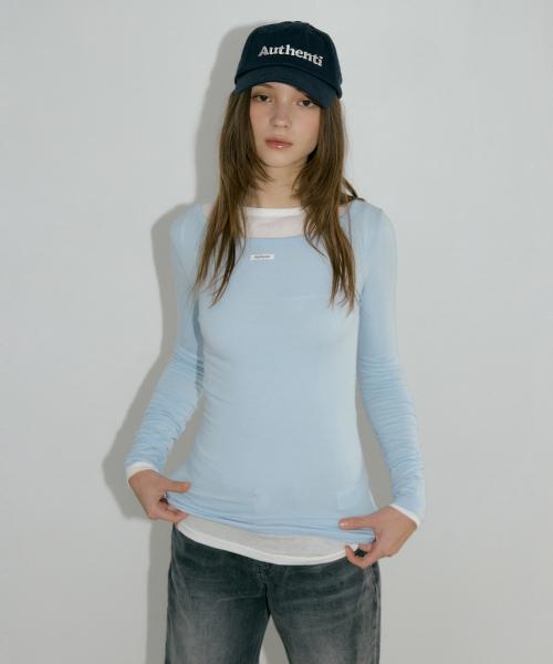 투웨이 슬림 티셔츠_블루