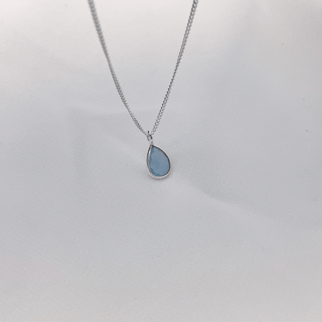 [925 실버] 블루 오션 원석 목걸이