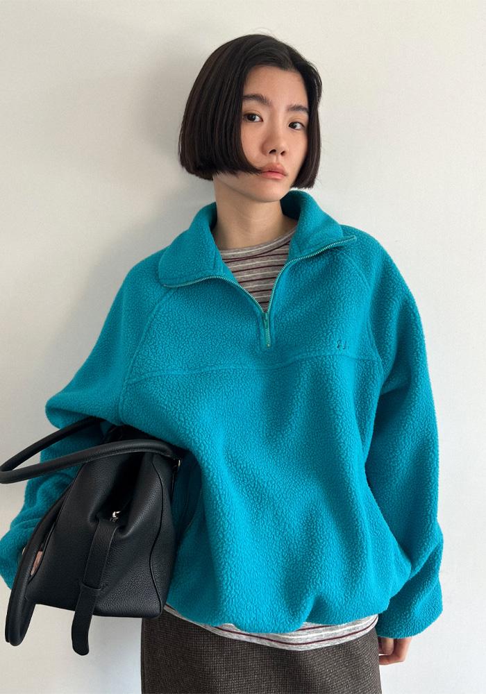 [4th] FLEECE ANORAK_TURKISHBLUE