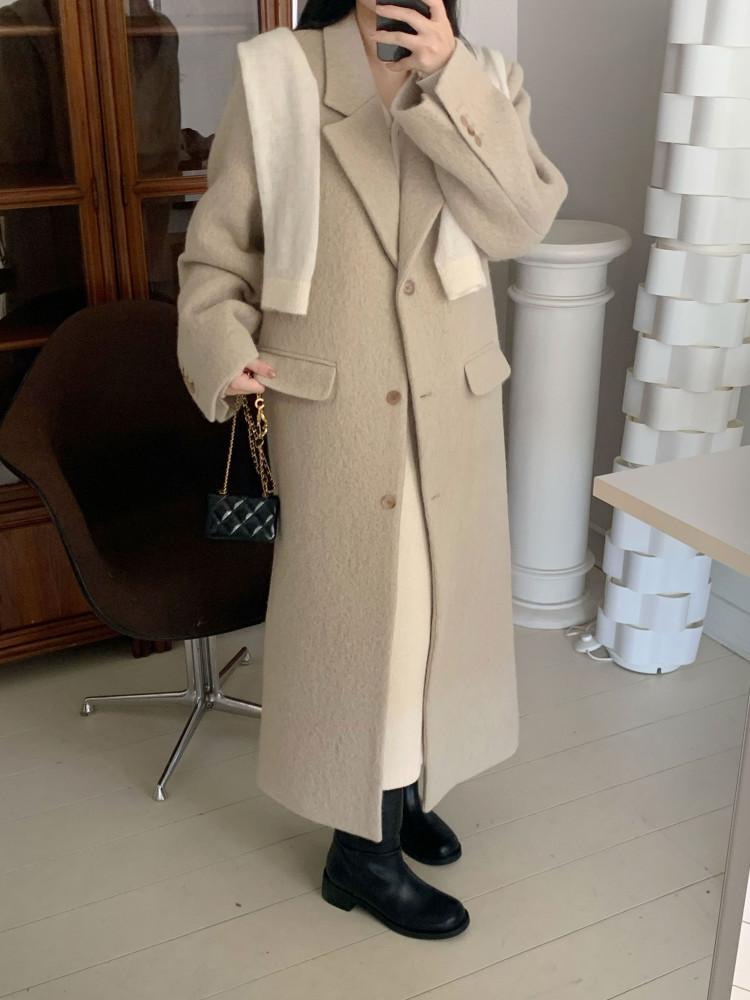 [7일까지 할인] 뮤트 알파카 코트 베이지