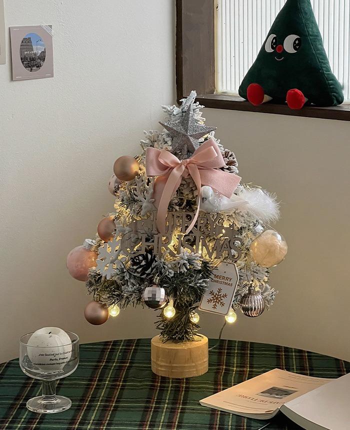 미니 크리스마스트리 완제품 테이블 탁상용 트리 장식 세트