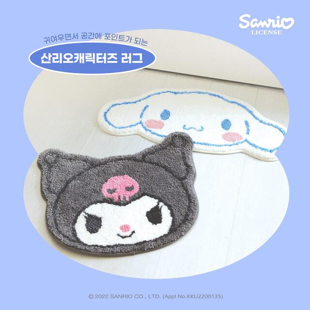 산리오캐릭터즈 쿠로미 시나모롤 마이멜로디 폼폼푸린 발매트 러그 6종 택1