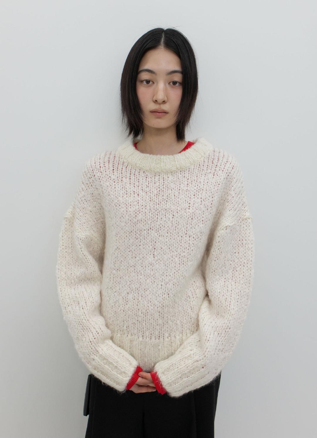 25FW HANDMADE LOOSE FIT SWEATER / IVORY