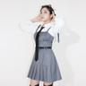 Funky belted dress (Grey)