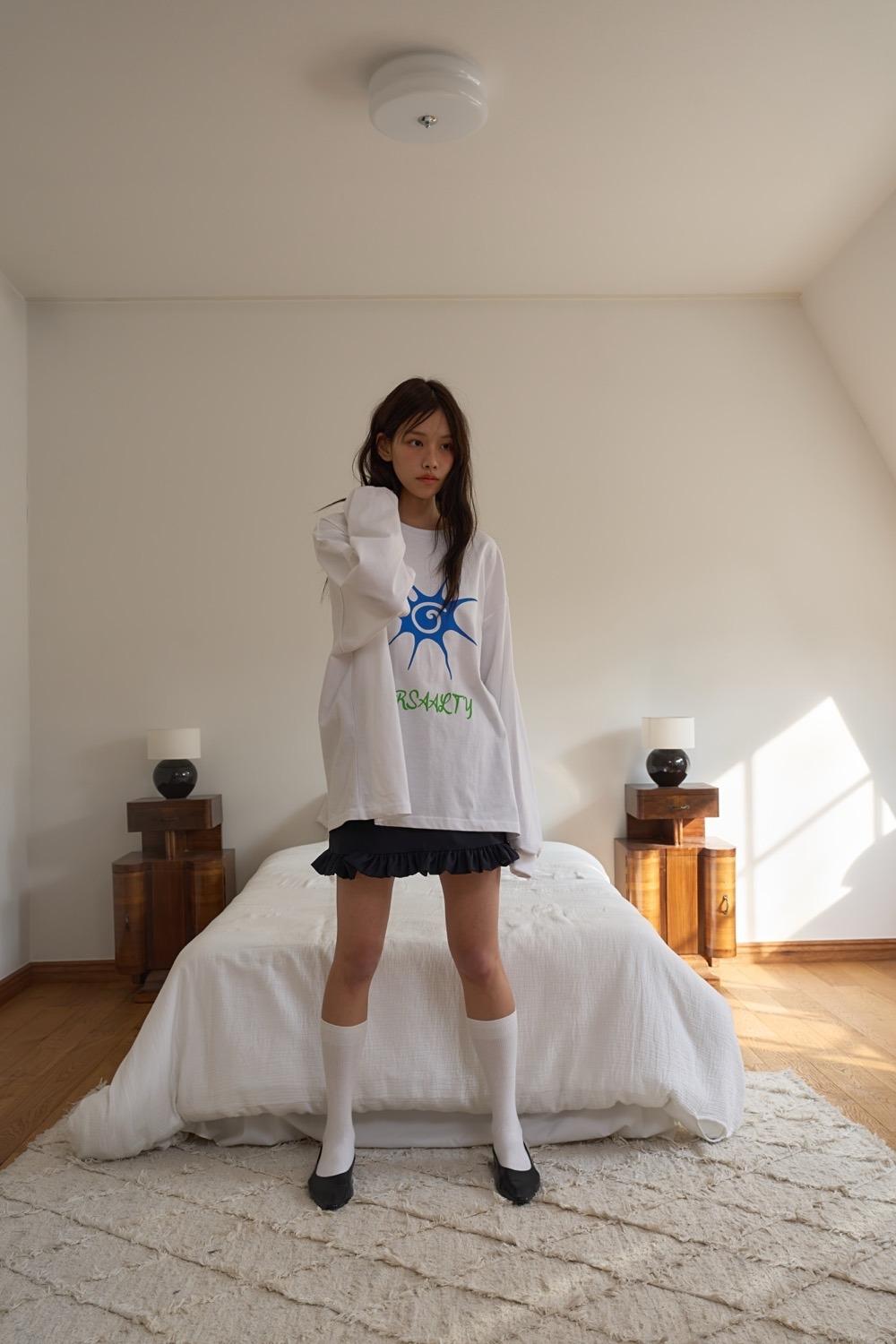 Be Born Overfit T-shirts / White