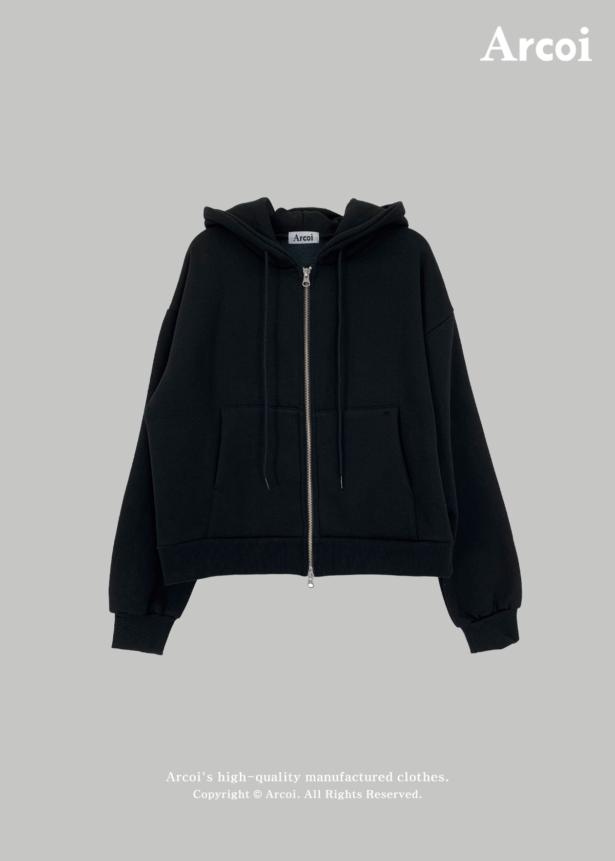 [ Arcoi made ] A008 HOODED ZIP-UP