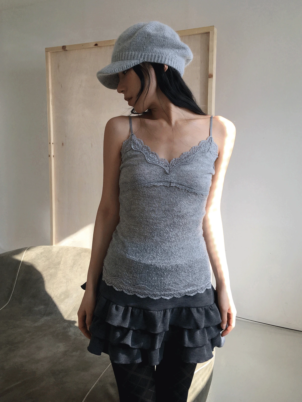 [BEST] BOUCLE LACE SLEEVELESS ( 블랙 당일출고 )