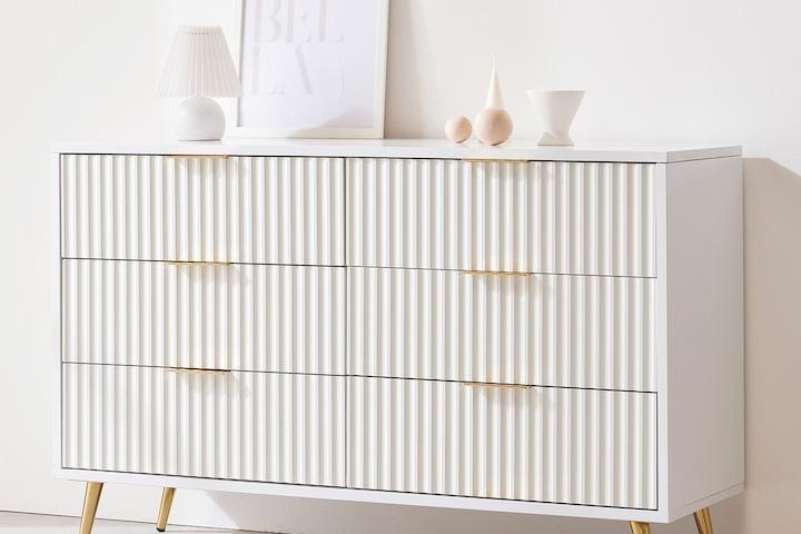 플랜트 템바보드 옷 와이드 3단 서랍장 5color