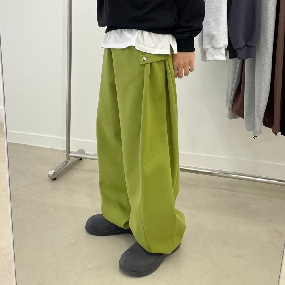 남자 이중지 스트링 와이드 조거 투웨이 남성 트레이닝 밴딩 팬츠 4color