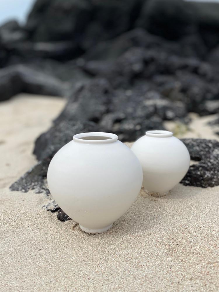 120 무광 소소요 달항아리