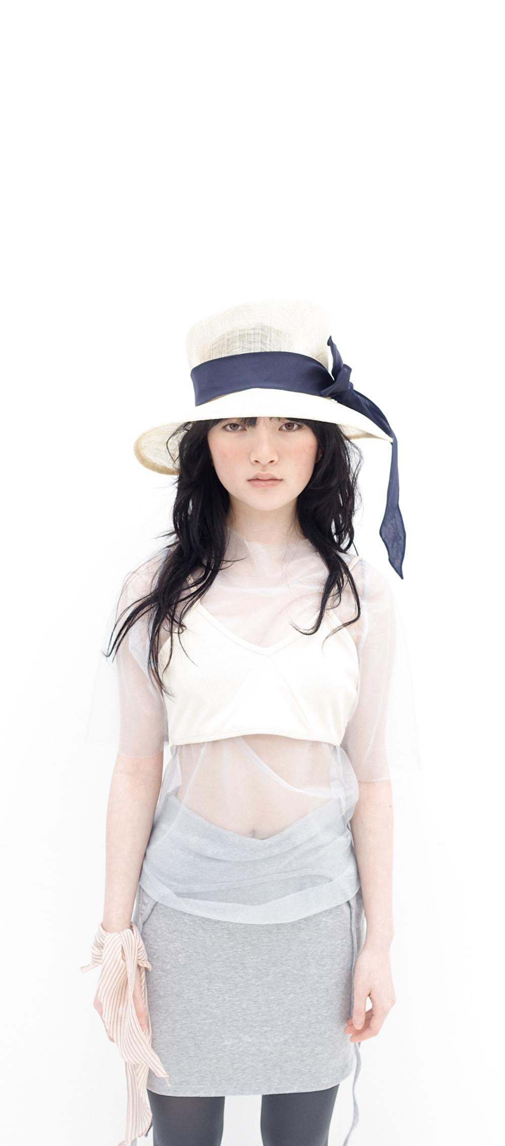 color mesh halfneck top