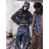 샌드사운드 Cropped Fancy Striped Knitwear MS4X51A53D