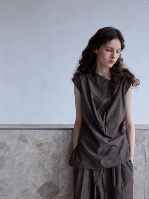 Lanny 린넨 버튼 블라우스