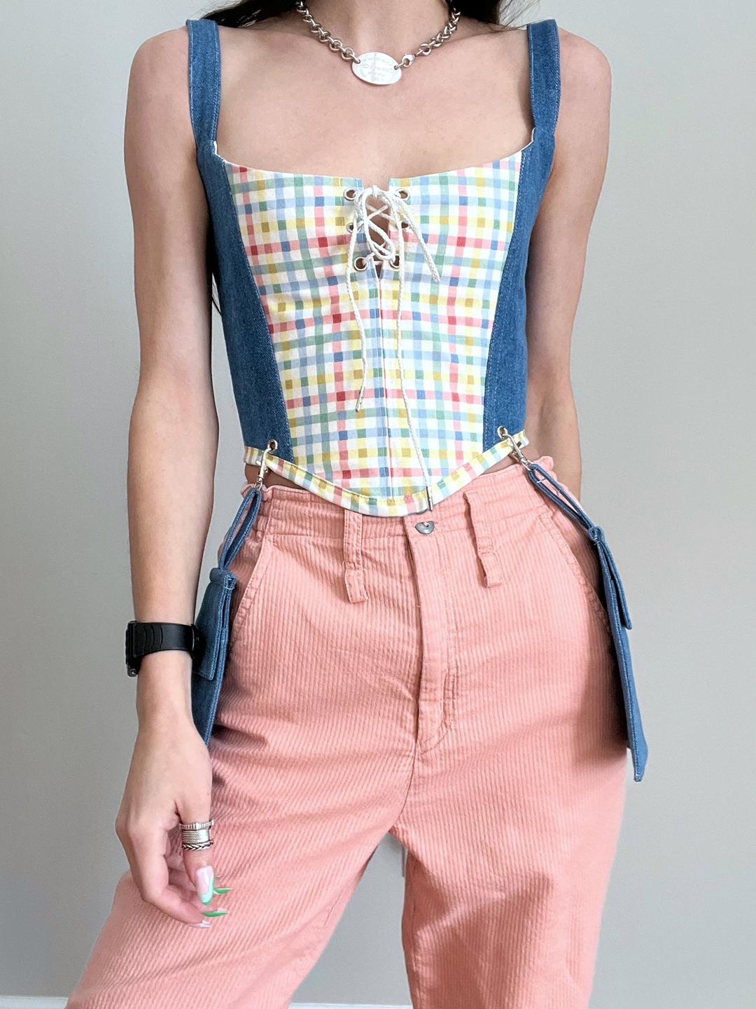 Removable Utility Pockets Corset - M