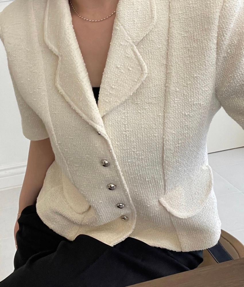 반팔트위드자켓 여름트위드자켓