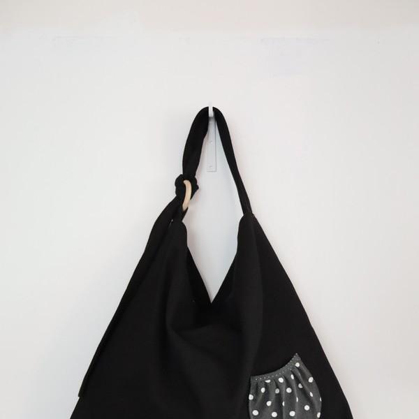 [11.25 예약발송] black dot pocket hobo bag