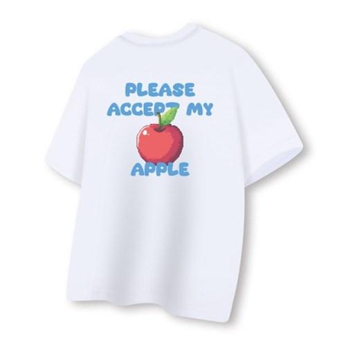 픽셀 사과 반팔 티셔츠