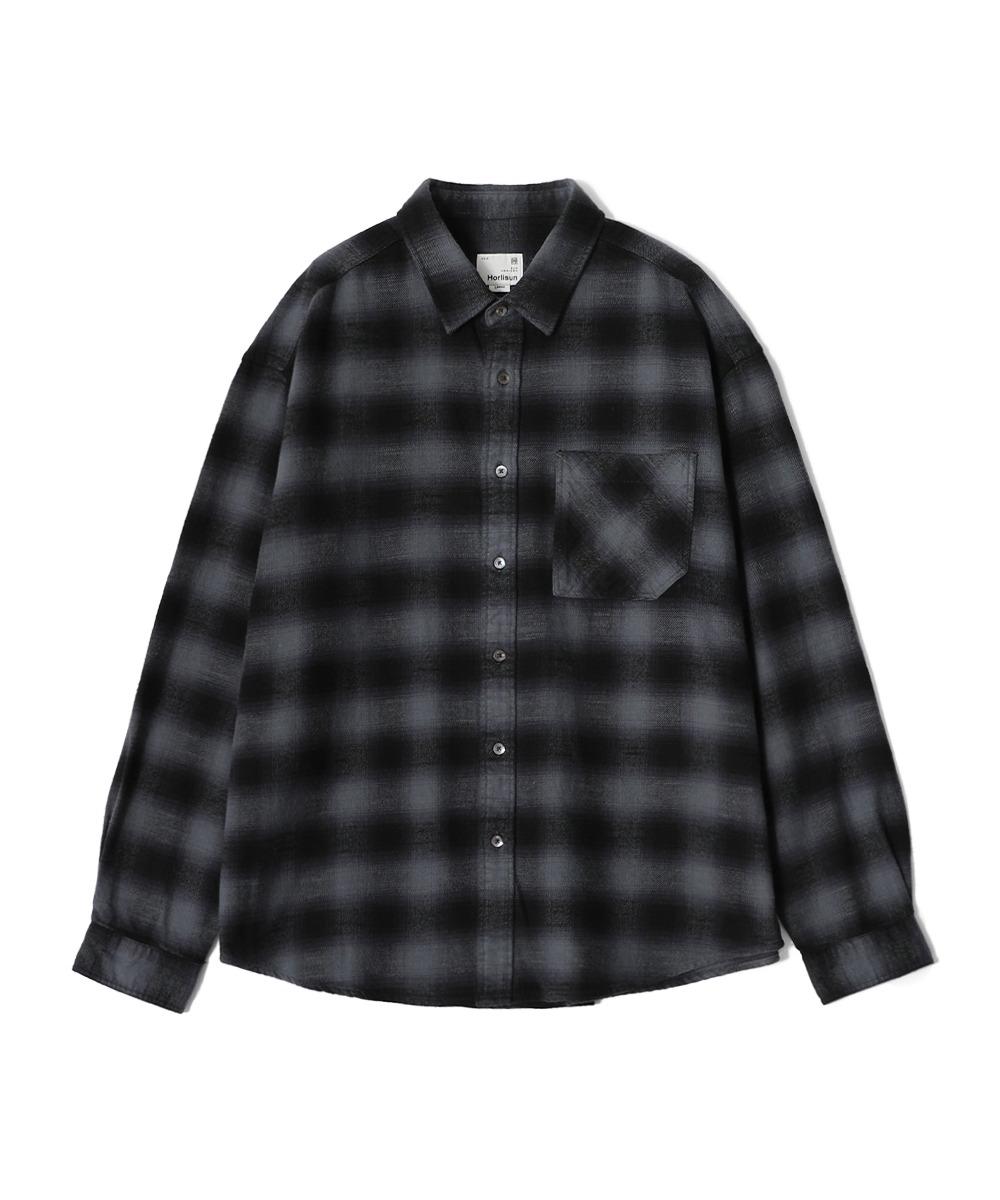 Madison Ombre Check Shirt Black
