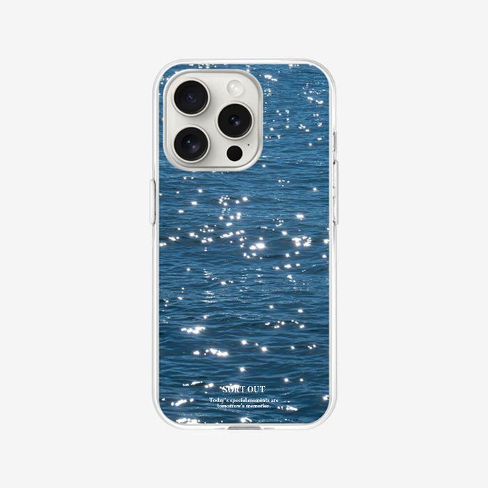 [deep blue sea sparkle jelly hard case] 윤슬 바다 물결 파도 감성 폰케이스