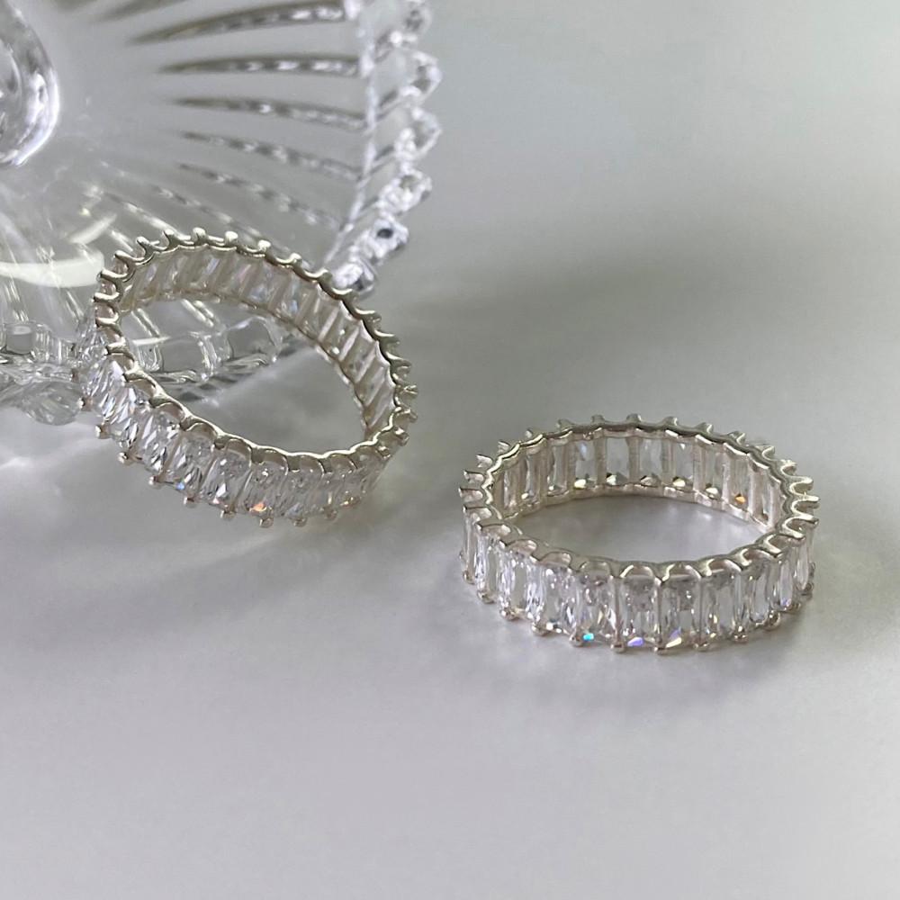 [실버925] 샤인 글라스 큐빅 반지