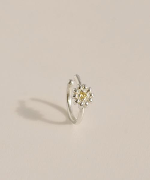 925실버 꽃 귀찌 링 이어커프 귀걸이 캄리/ comely