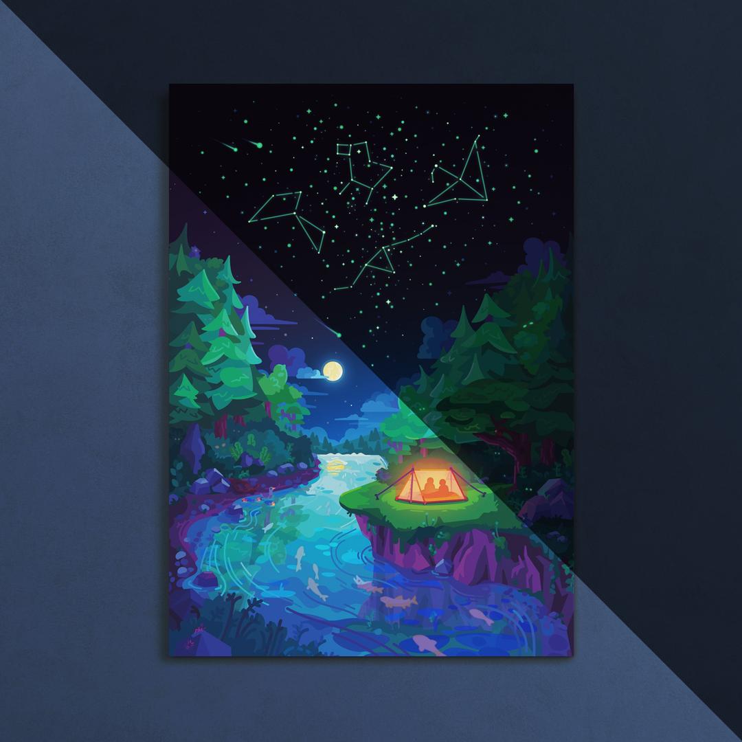 Starry Night Poster (Glow in the Dark)