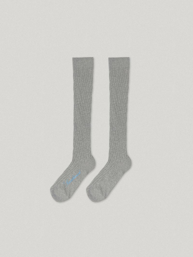 Etta Sheer Knee Socks Light Gray (2nd)