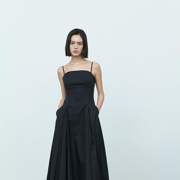 SLEEVELESS MAXI DRESS (BLACK)
