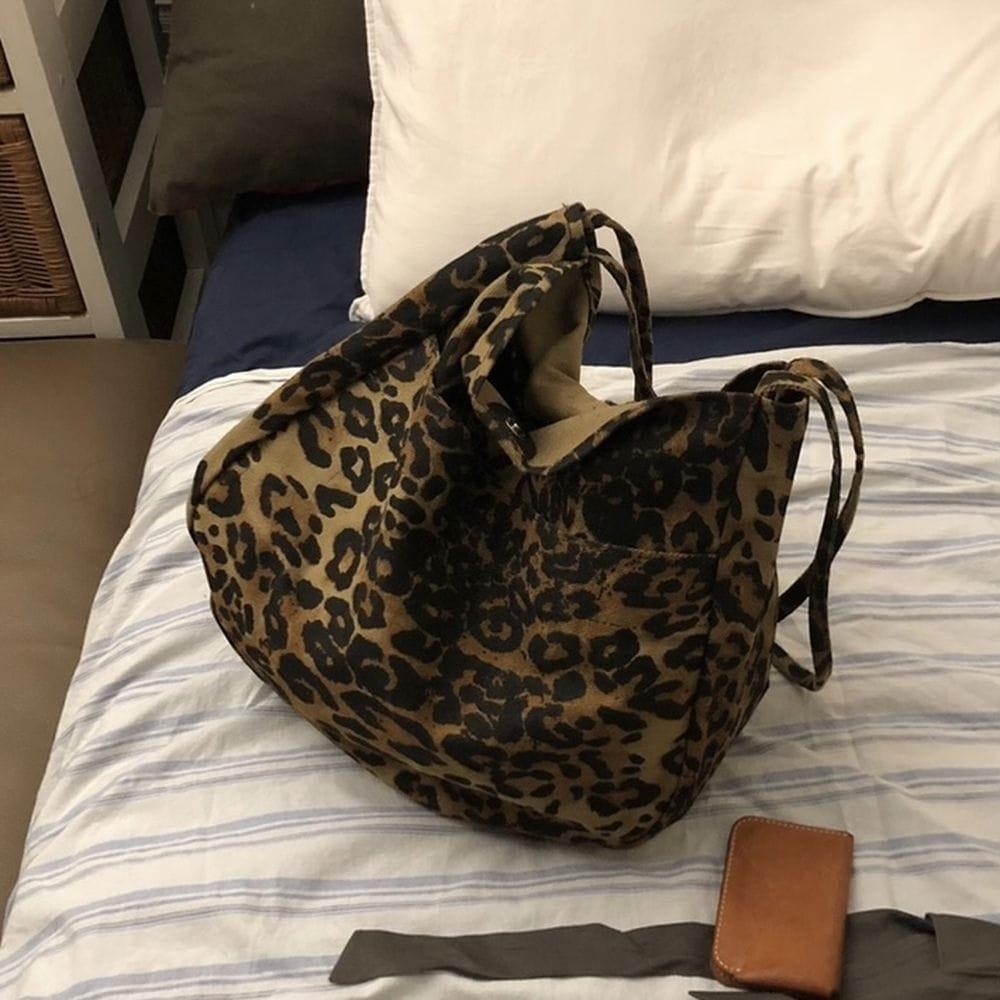 Leopard cotton bag
