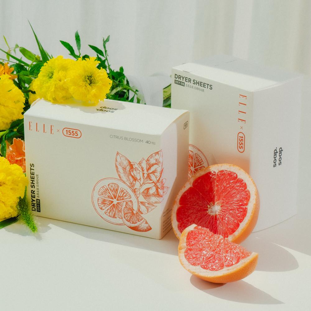 [ELLEx일오오오] 소프소프 드라이시트 40매입 - 건조기시트 고농축 비스코스 원단 정전기방지 섬유유연제
