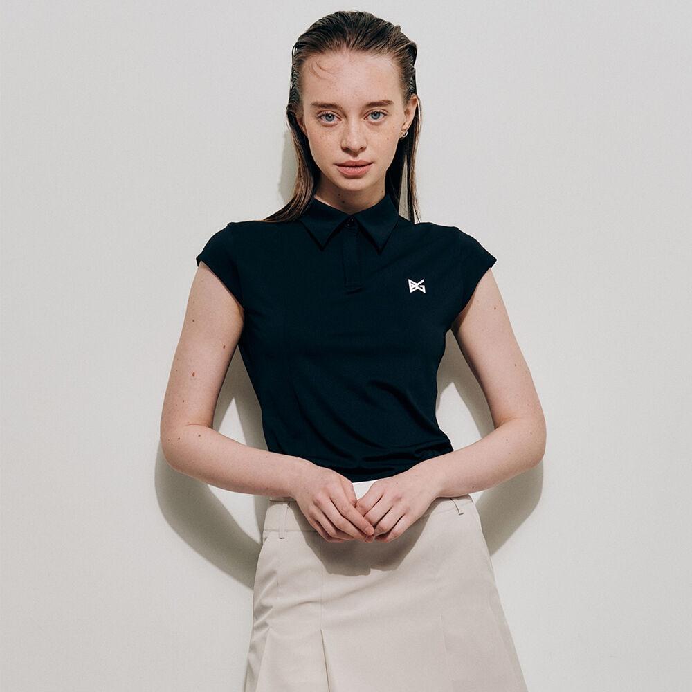 캡소매 PK 티셔츠_BLACK