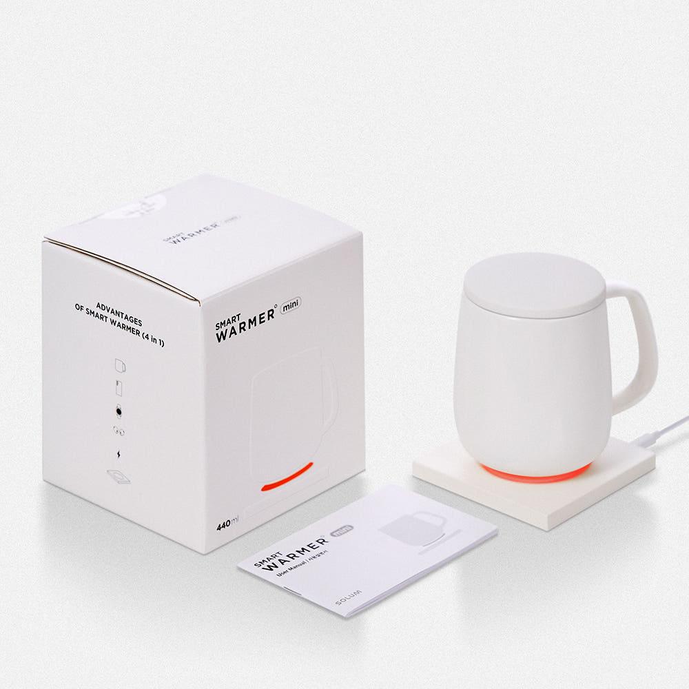 솔루엠 스마트워머 MINI 머그워머 보온컵 무선 충전 2in1