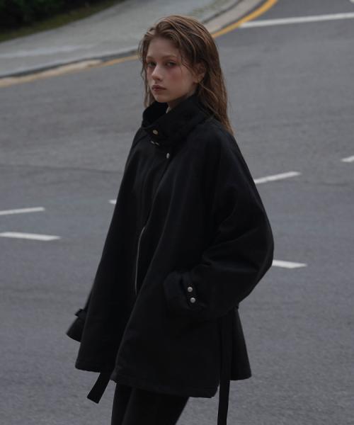 Fur Lined Suede Jacket [Black]