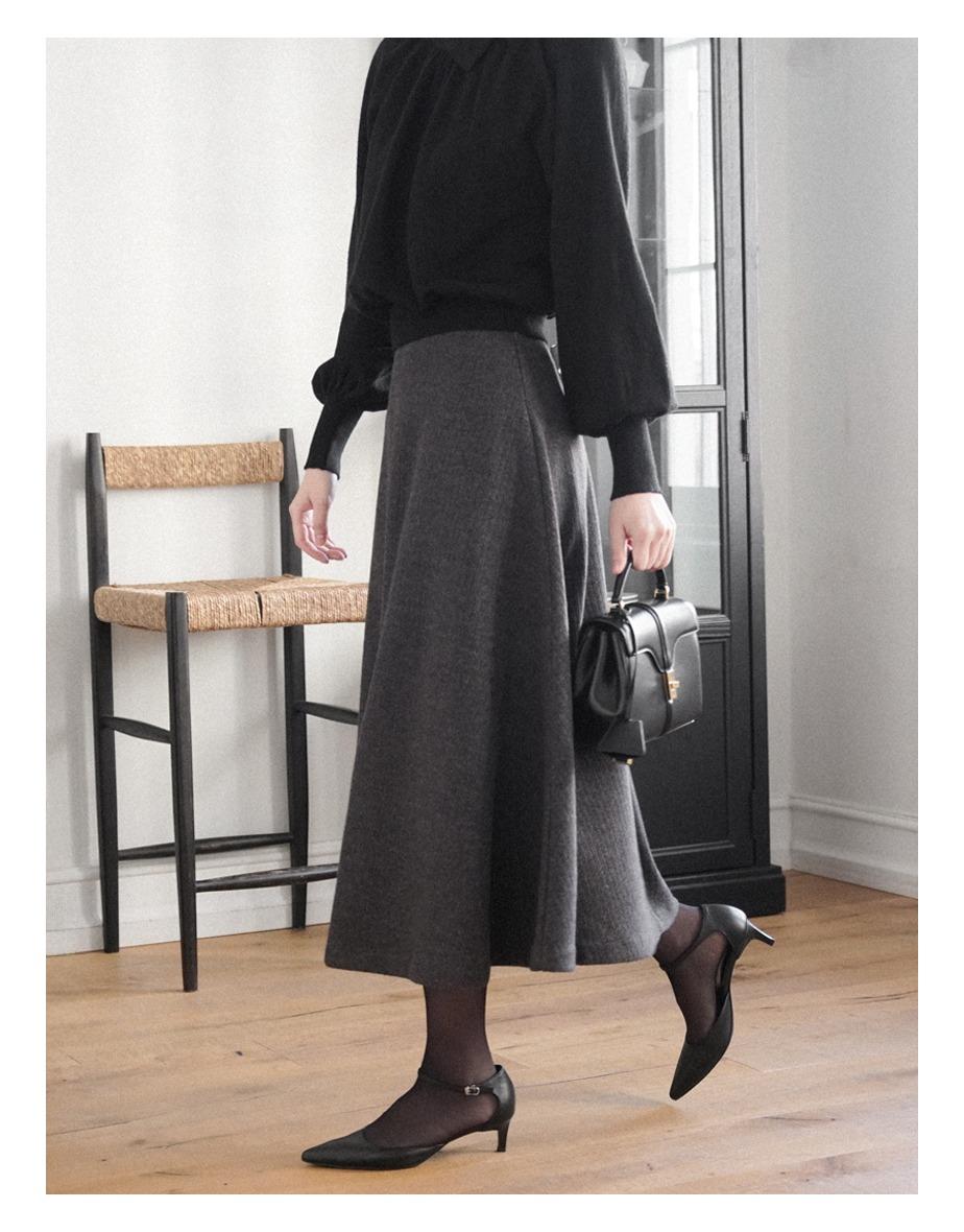 오르타 풀 드레이프 스커트 (2colors)