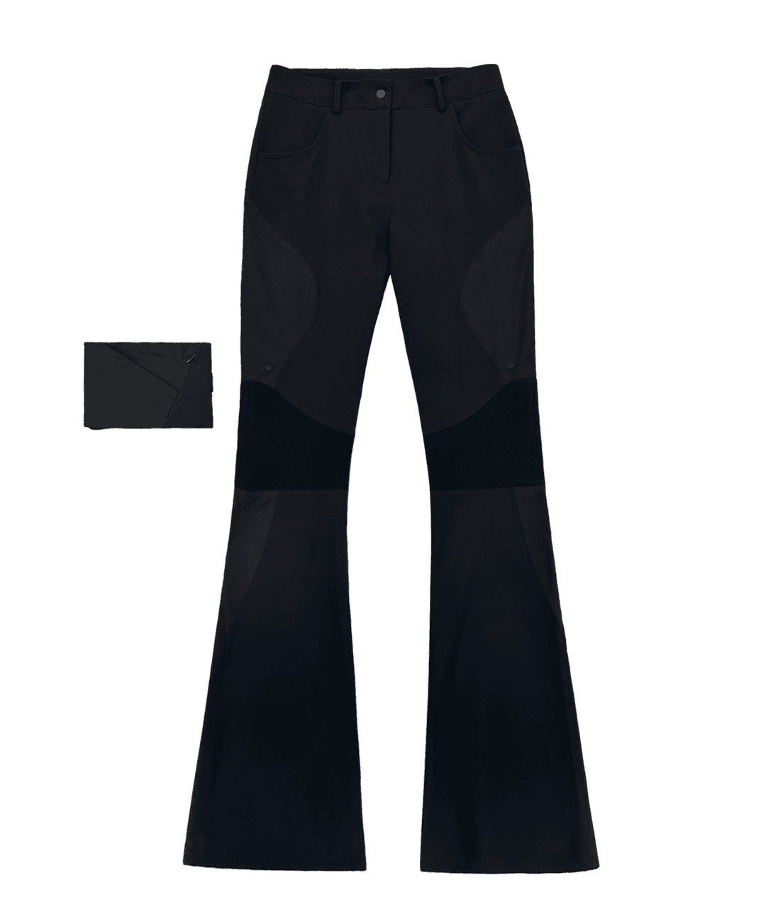 Detachable Pouch Nylon Pants / Black