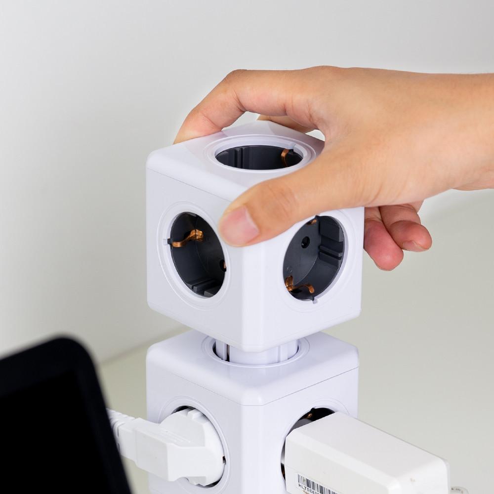 파워큐브 오리지널 5구 멀티탭 고용량 화이트