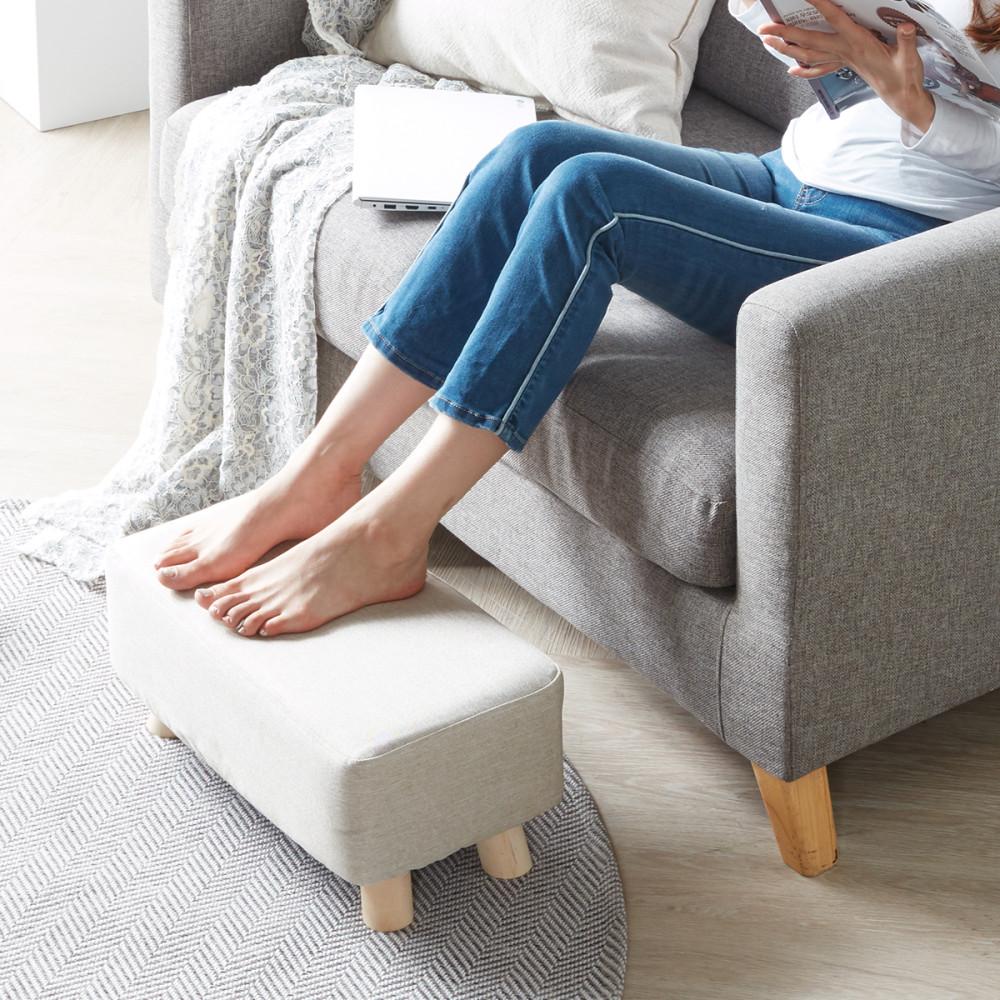 [다니카] 북유럽 패브릭 사각 스툴 발받침대 스툴의자 풋레스트 발해먹