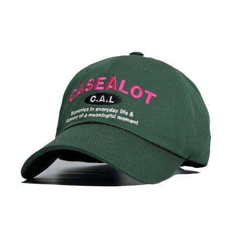 Lettering logo ball cap - green