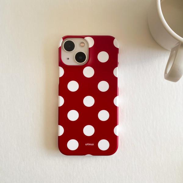 [phone case] red dot matte hard