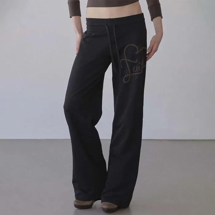 Faith Cotton Track Pants Black