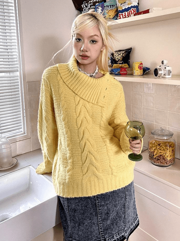 Large lapel sweater【s0000003689】