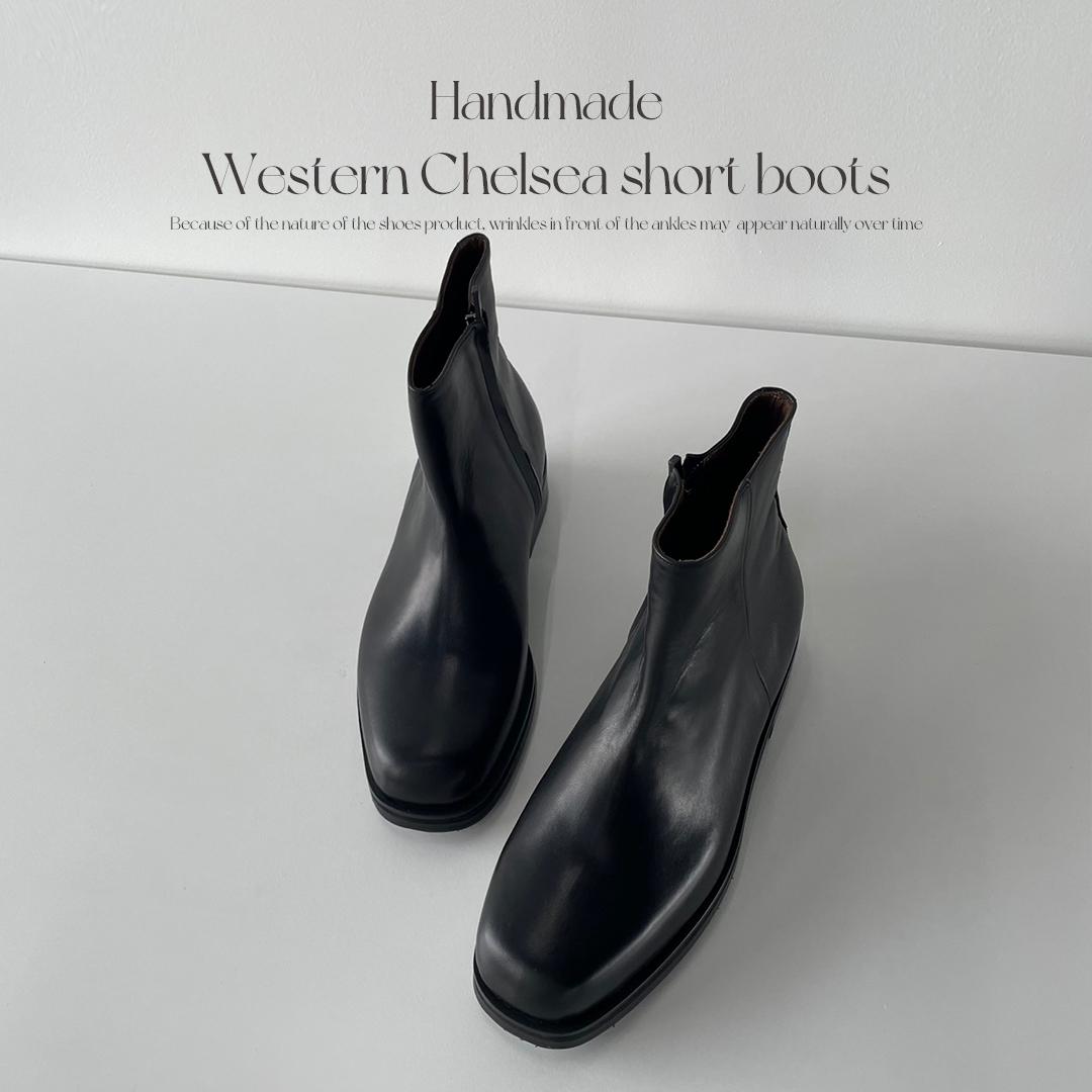 핸드메이드 웨스턴 첼시 숏 부츠  1color