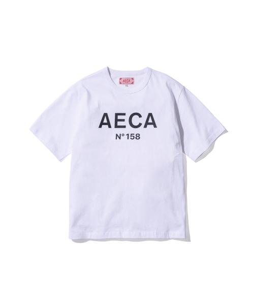 AECA BIG LOGO TEE-WHITE/BLACK