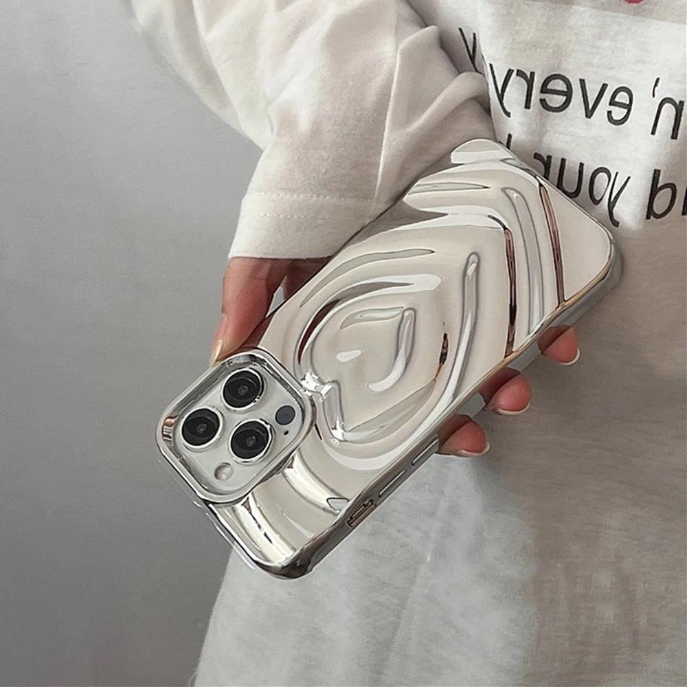 실버 웨이브 하트 아이폰케이스