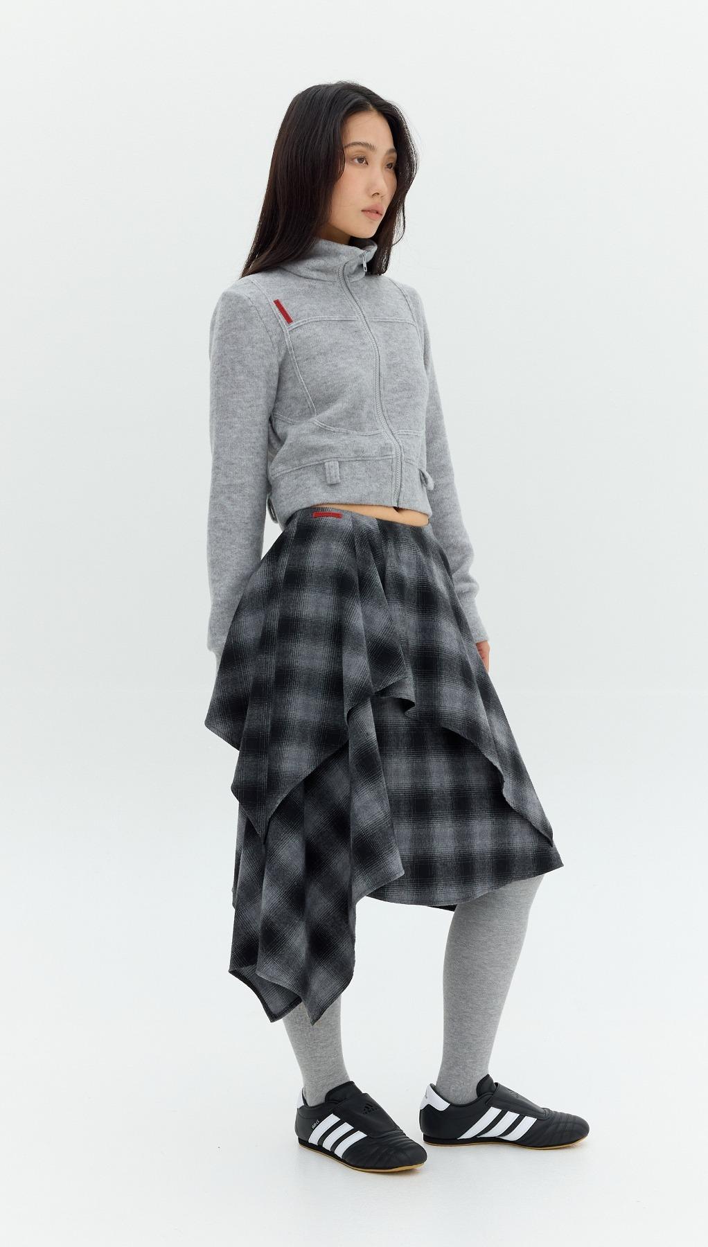 CLUSTER LINE ZIP-UP (LIGHT GRAY)