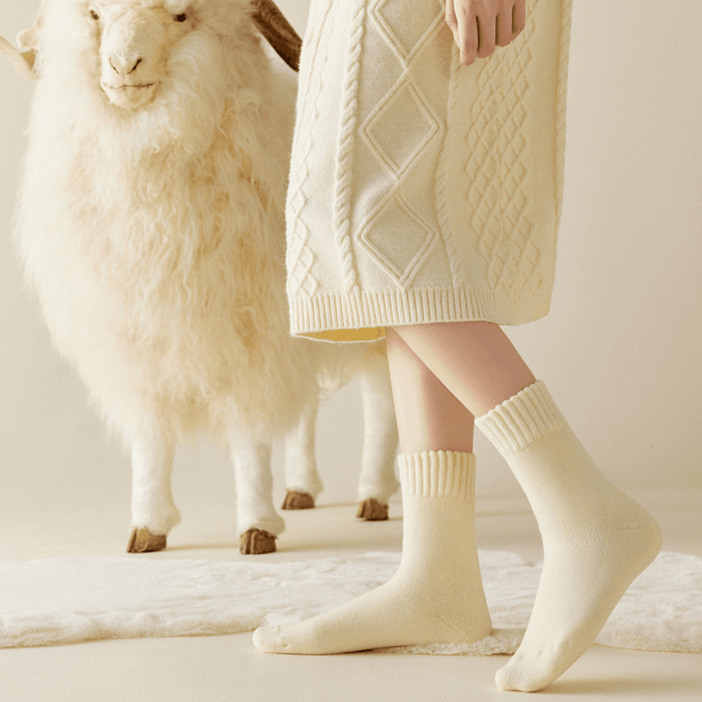 SG 무압박 기모 방한 수면 임산부 수면 겨울 양말 화이트, 1개