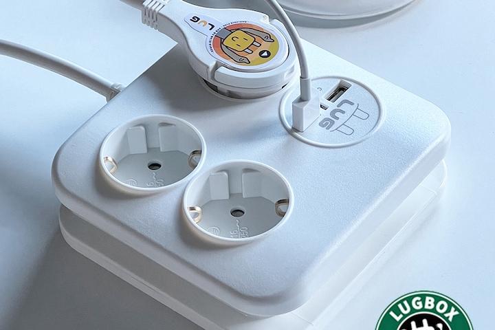 큐브 사각 USB 멀티탭 화이트 이지콕플러그 납작 플러그 슬림 디자인 멀티탭