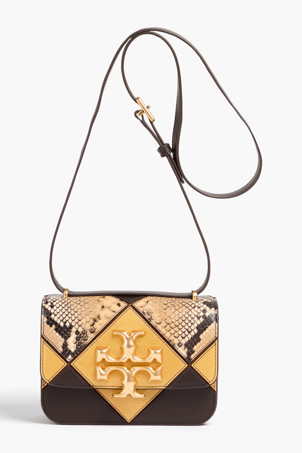 엘리노어 스무스 & 스네이크 이펙트 가죽 크로스바디 백