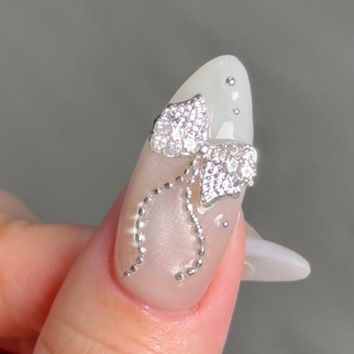 힙 메탈 리본 네일파츠 (1개입)