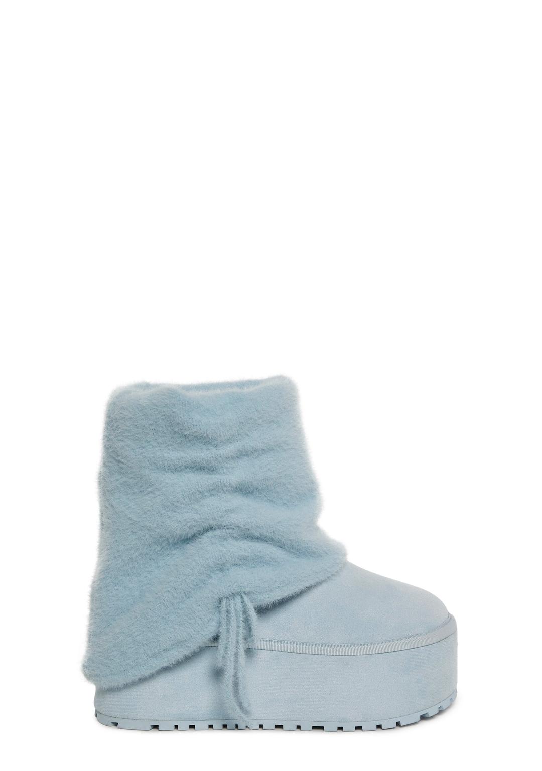 Snuggle Lifestyle Platform Boots - LIGHT BLUE / US 7